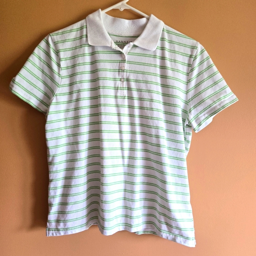 Hannah Polo with Green Stripes